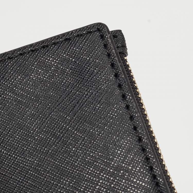 Pre Owned DKNY Black Leather Bryant Park Compact Wallet
