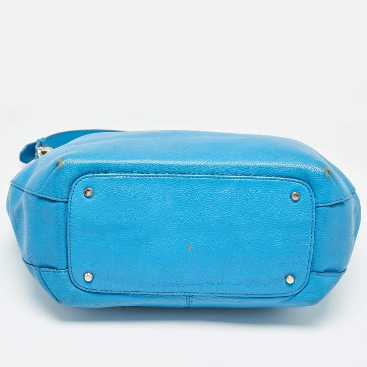Pre Owned DKNY Blue Leather Hobo