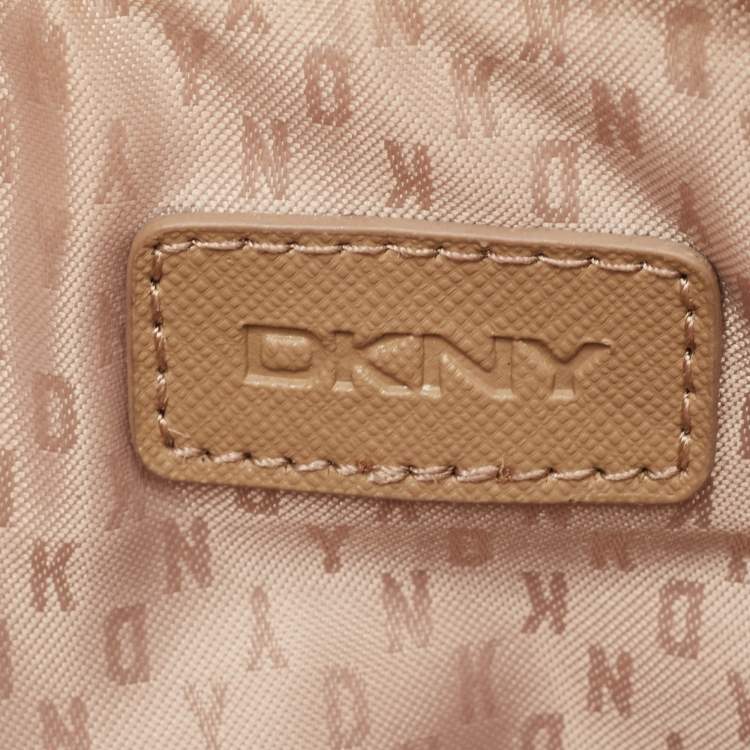Pre Owned DKNY Pink/Brown Leather and Suede Bryant Park Saffia Chain Bag