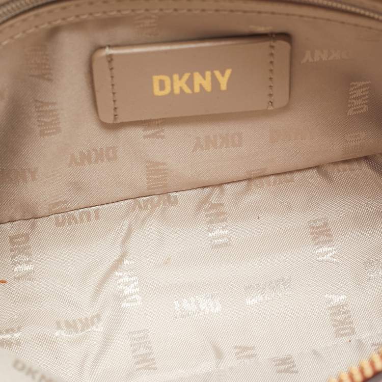 Pre Owned DKNY Brown Leather Dome Crossbody Bag