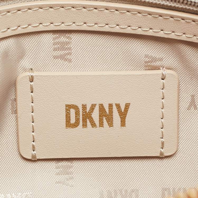 Pre Owned DKNY Brown Leather Dome Crossbody Bag