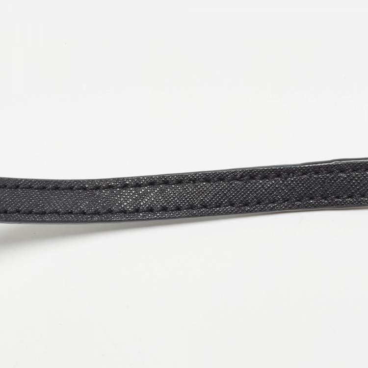 مملوكة مسبقًا Dkny Black Leather Bryant Park Flap Shoulder Bag