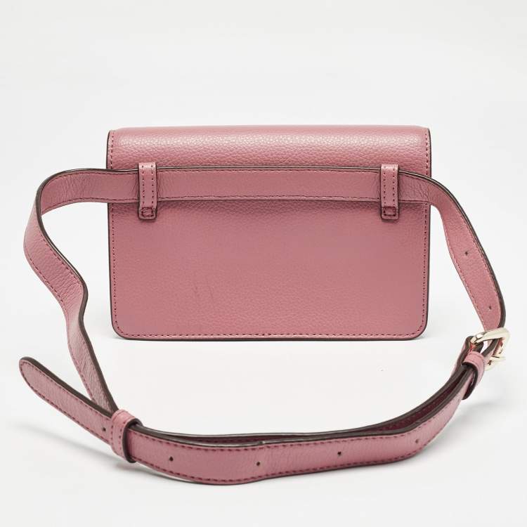 Pre Owned DKNY Pink Leather Elissa Belt Bag