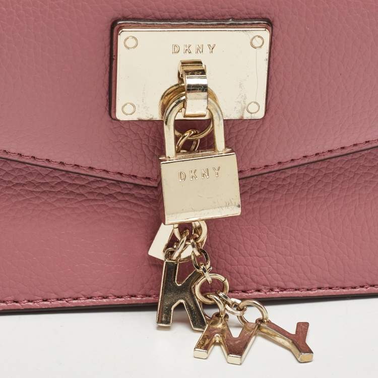 Pre Owned DKNY Pink Leather Elissa Belt Bag