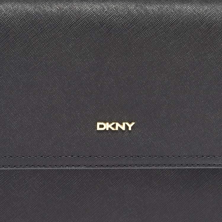 مملوكة مسبقًا DKNY Black Leather Bibi East West Shoulder Bag