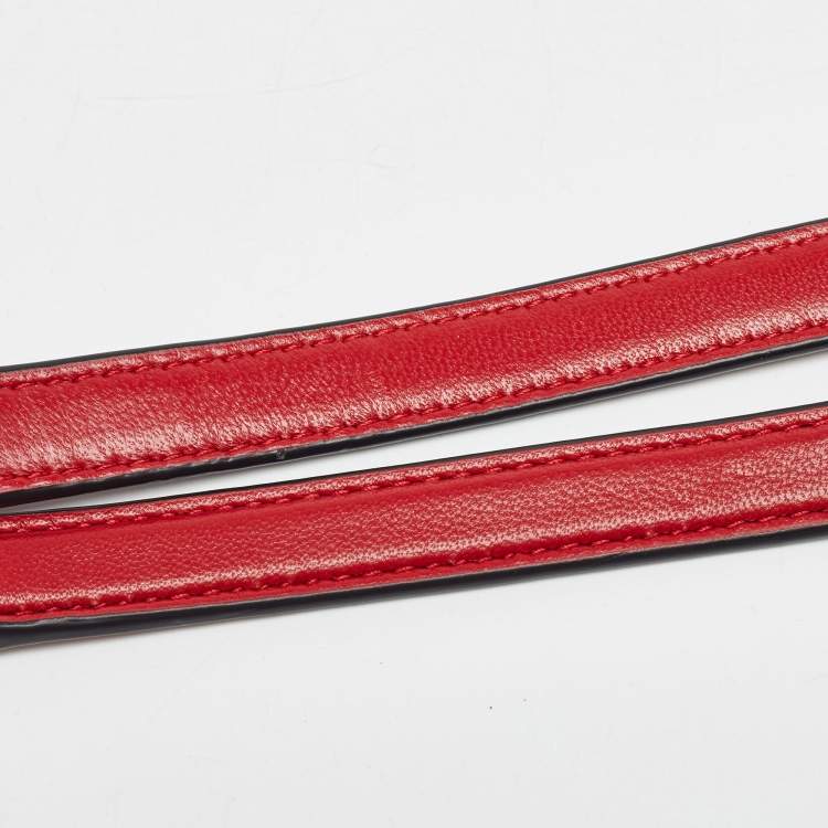 Pre Owned DKNY Red Quilted Leather Allen Flap Shoulder Bag