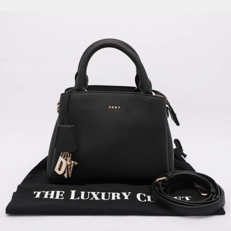 Pre Owned DKNY Black Leather Paige Satchel