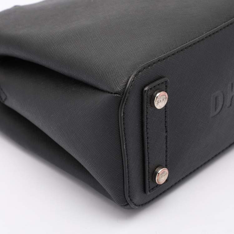 Pre Owned DKNY Black Leather Paige Satchel