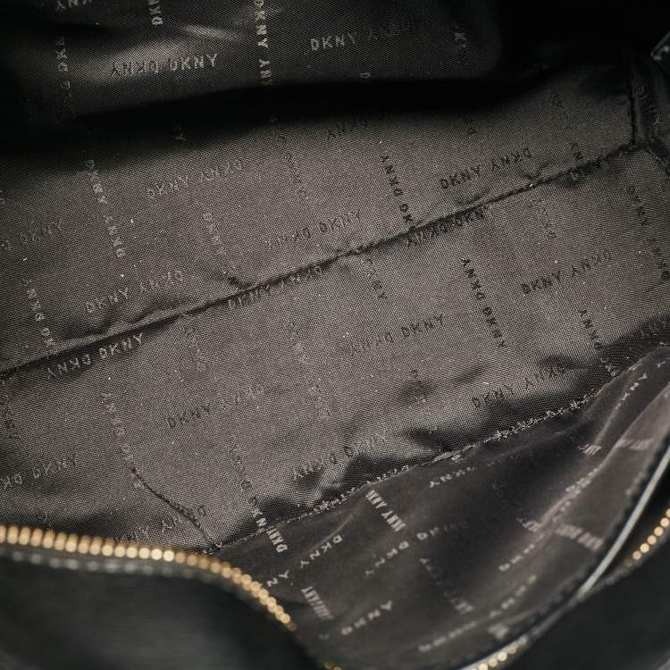 Pre Owned DKNY Black Leather Medium Bryant Tote
