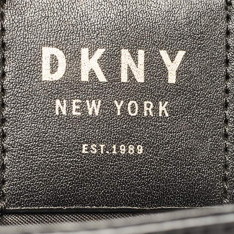 Pre Owned DKNY Black Leather Medium Bryant Tote