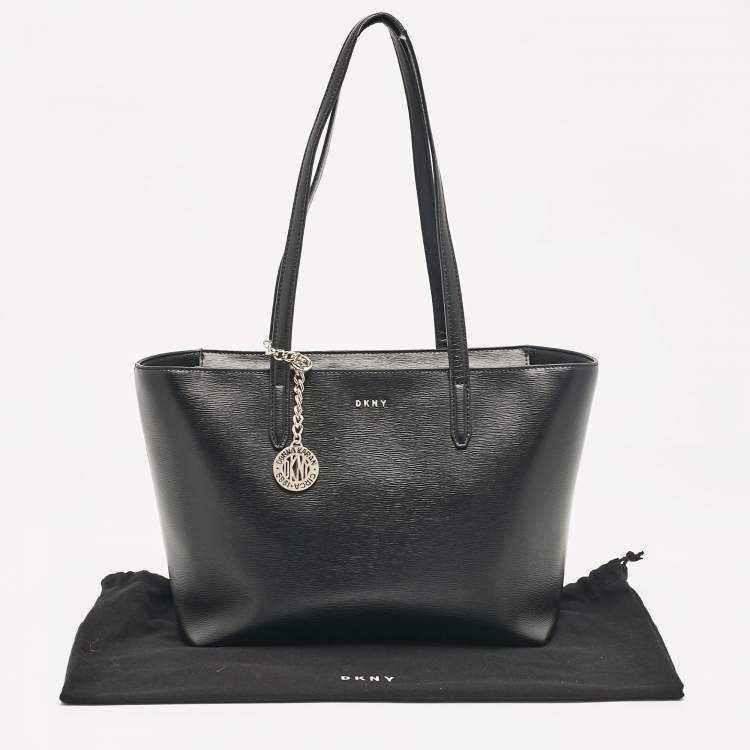 Pre Owned DKNY Black Leather Medium Bryant Tote