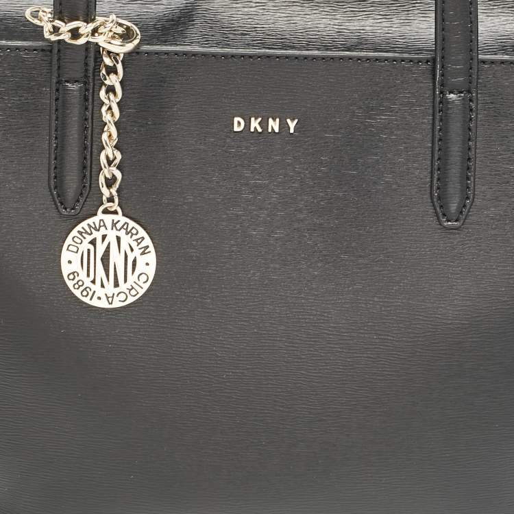 Pre Owned DKNY Black Leather Medium Bryant Tote