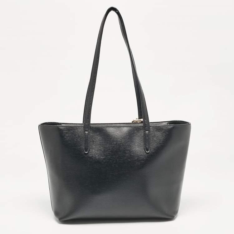 Pre Owned DKNY Black Leather Medium Bryant Tote