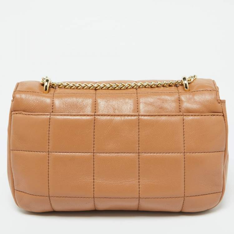 Pre Owned DKNY Beige Quilted Leather Flap Shoulder Bag