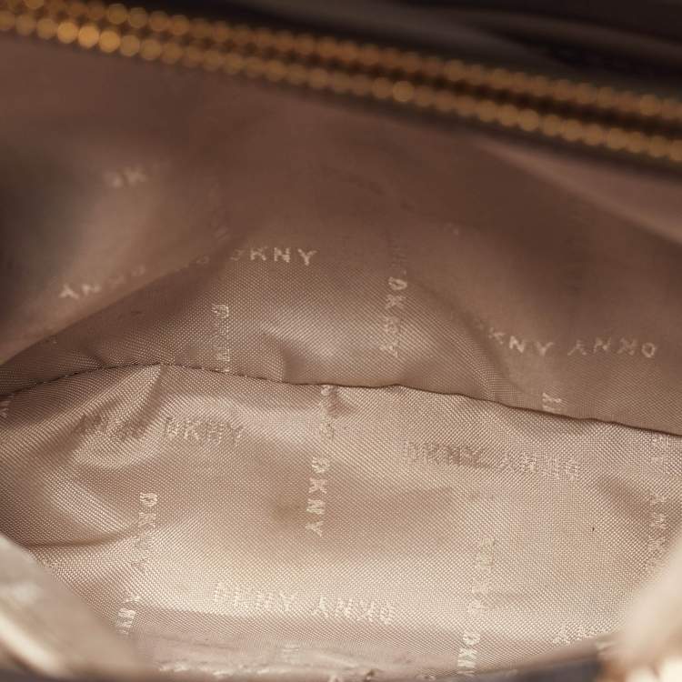 Pre Owned DKNY Grey Saffiano Leather Tote