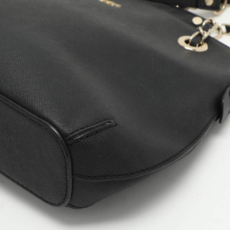 Pre Owned DKNY Black Leather Dome Satchel
