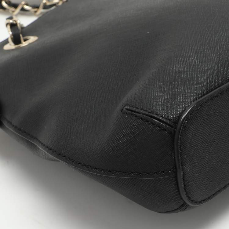 Pre Owned DKNY Black Leather Dome Satchel