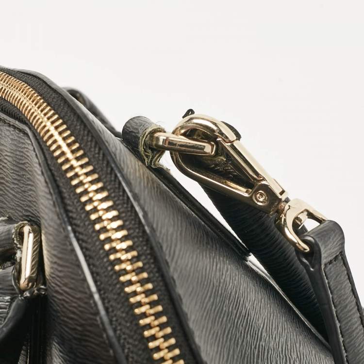 Pre Owned Dkny Black Leather Dome Satchel