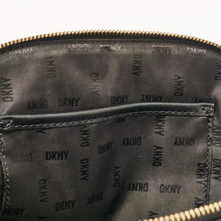 Pre Owned Dkny Black Leather Dome Satchel