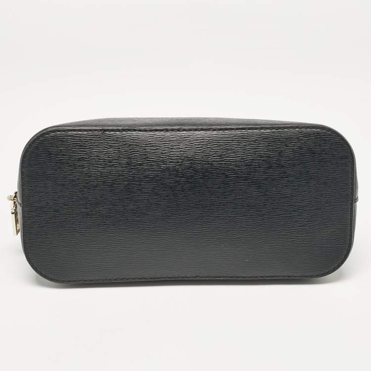 Pre Owned Dkny Black Leather Dome Satchel