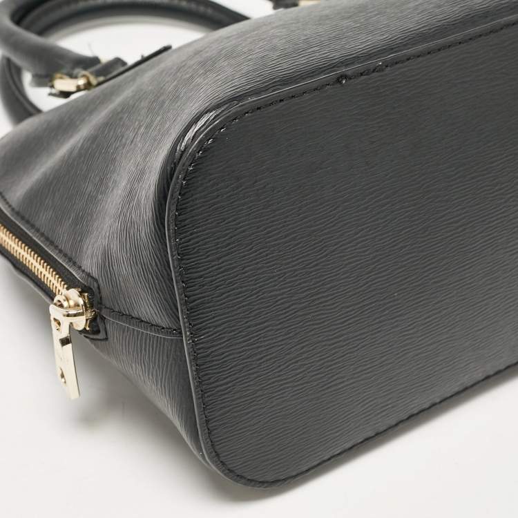 Pre Owned Dkny Black Leather Dome Satchel