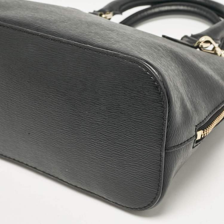 Pre Owned Dkny Black Leather Dome Satchel