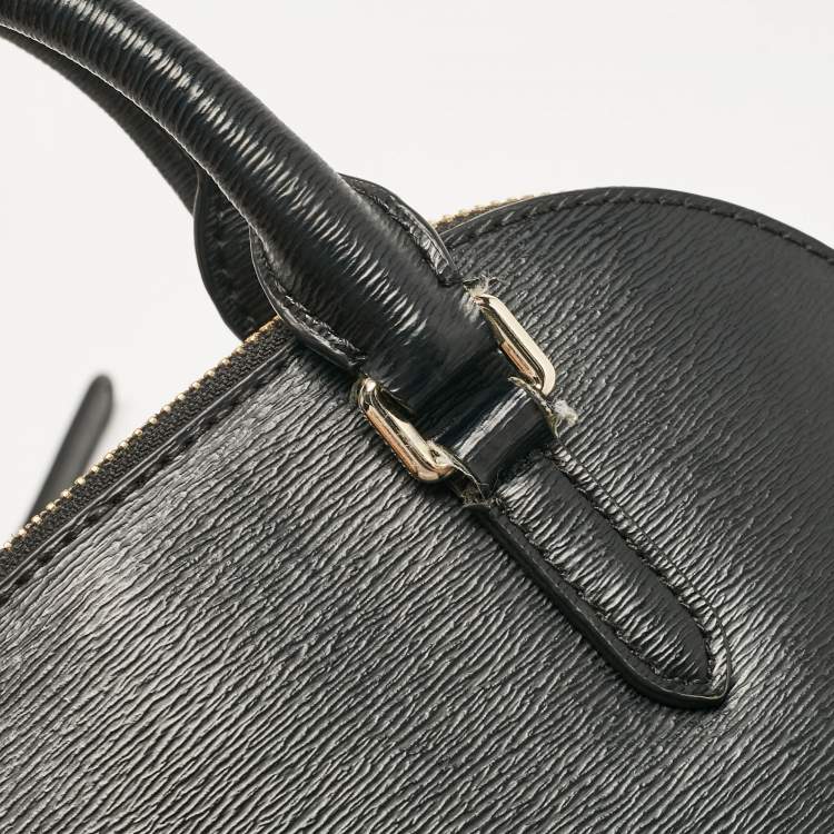 Pre Owned Dkny Black Leather Dome Satchel
