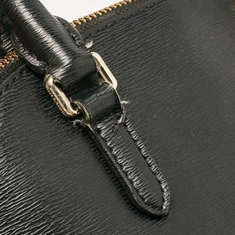 Pre Owned Dkny Black Leather Dome Satchel