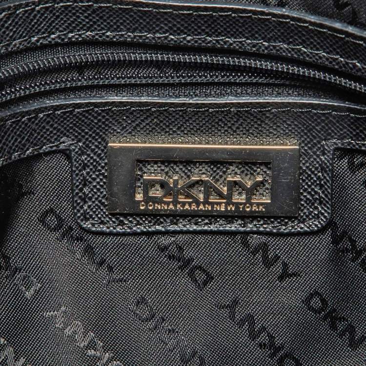 Pre Owned Dkny Black Saffiano Leather Shoulder Bag