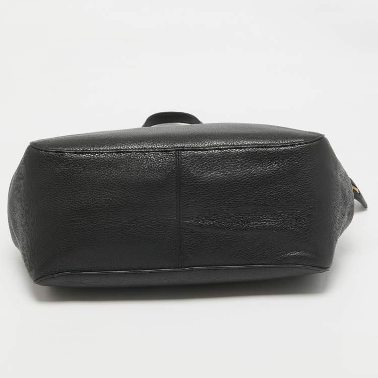 Pre Owned DKNY Black Leather Effortless Tote