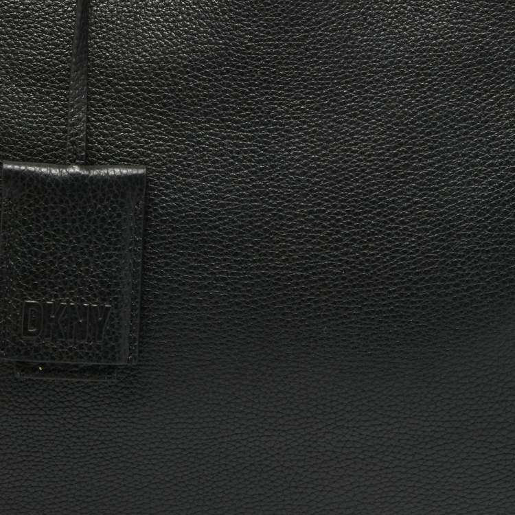 Pre Owned DKNY Black Leather Effortless Tote
