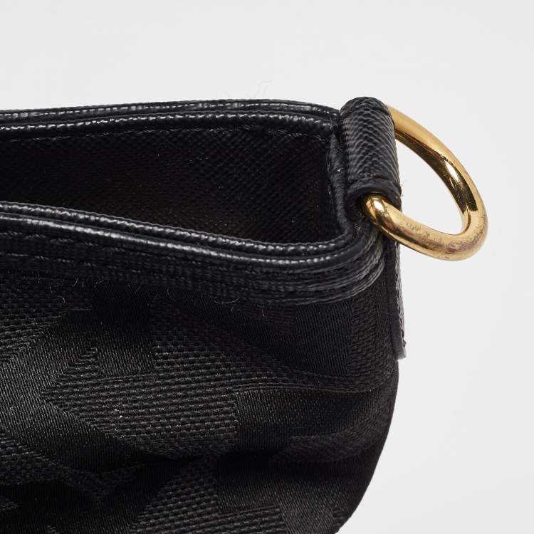 Pre Owned DKNY Black Signature Canvas and Leather Tote