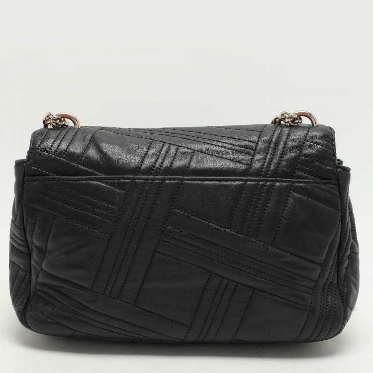 Pre Owned Dkny Black Leather Allen Flap Shoulder Bag