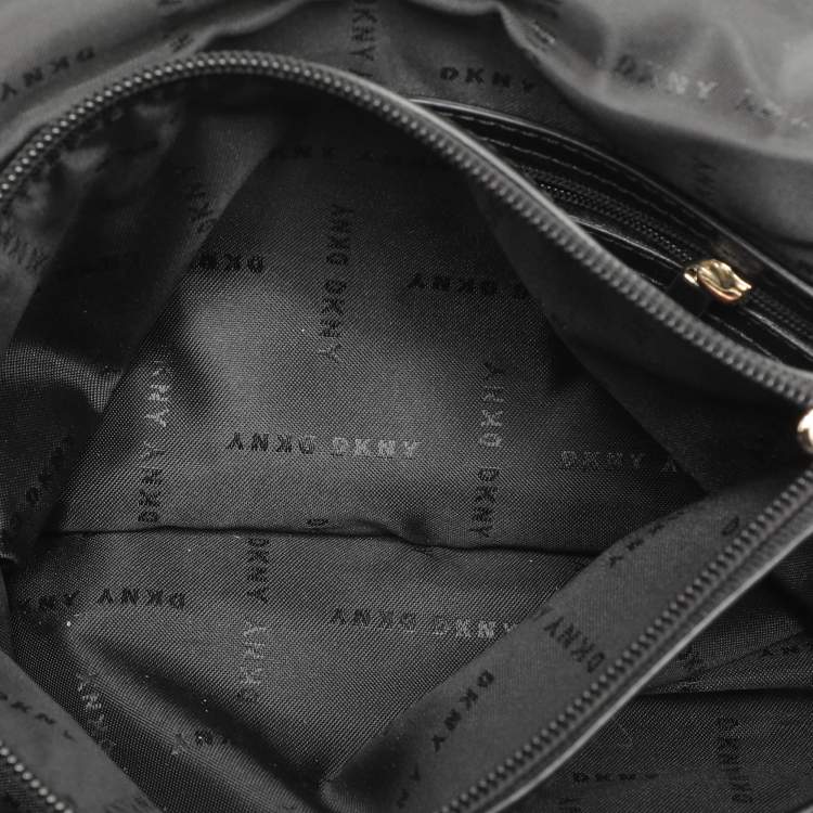 Pre Owned Dkny Black Leather Allen Flap Shoulder Bag