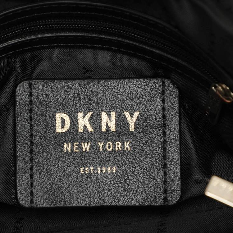 Pre Owned Dkny Black Leather Allen Flap Shoulder Bag