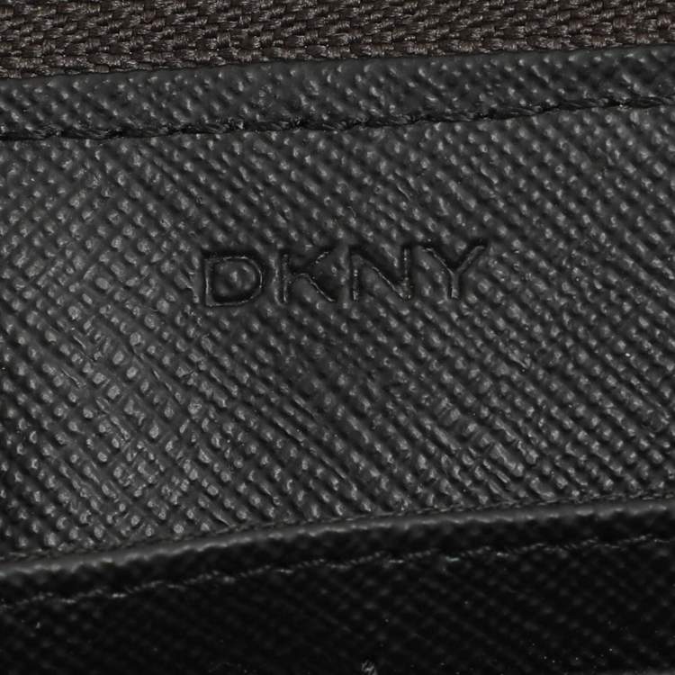 Pre Owned Dkny Brown Lizard Embossed Leather Chain Clutch