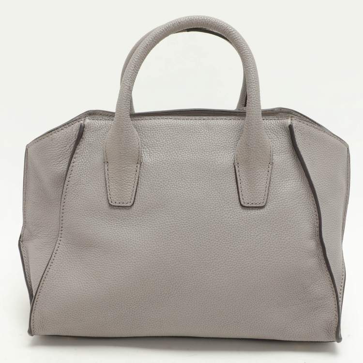Pre Owned Dkny Grey Leather Satchel