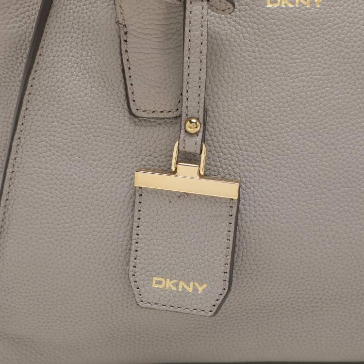 Pre Owned Dkny Grey Leather Satchel