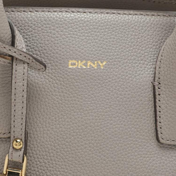 Pre Owned Dkny Grey Leather Satchel