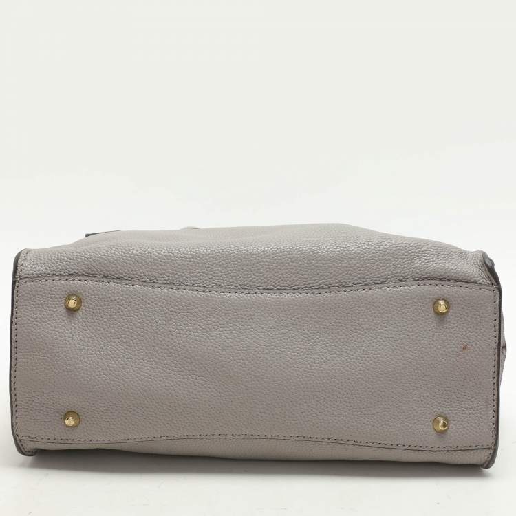 Pre Owned Dkny Grey Leather Satchel