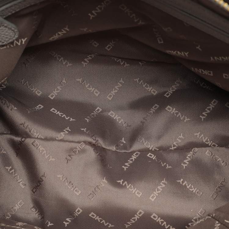 Pre Owned Dkny Grey Leather Satchel