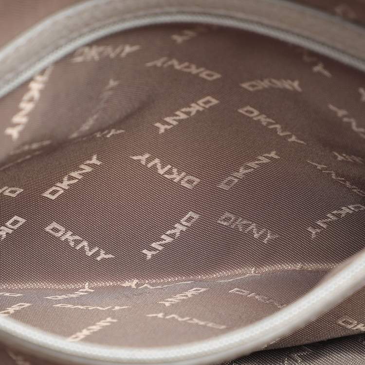 Pre Owned Dkny Grey Leather Satchel