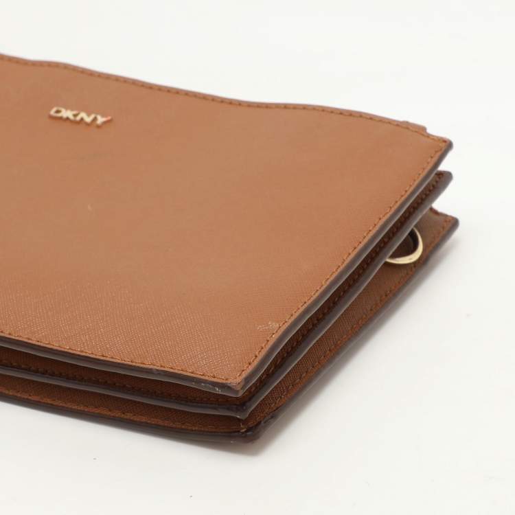 Pre Owned Dkny Brown Leather Crossbody Bag