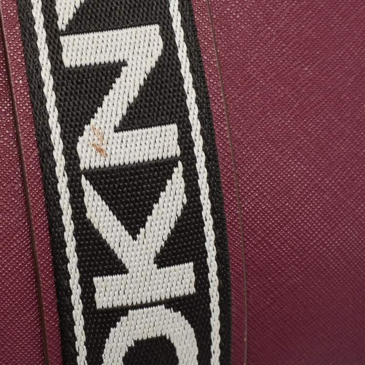 Pre Owned DKNY Burgundy Saffiano Leather Small Cassie Tote