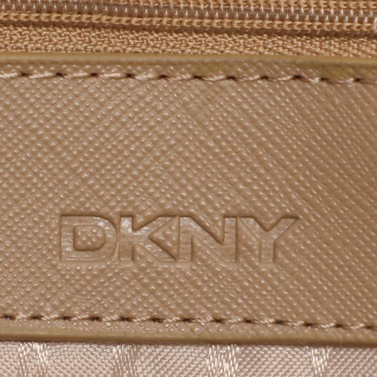 Pre Owned Dkny Yellow Quilted Leather Flap Shoulder Bag