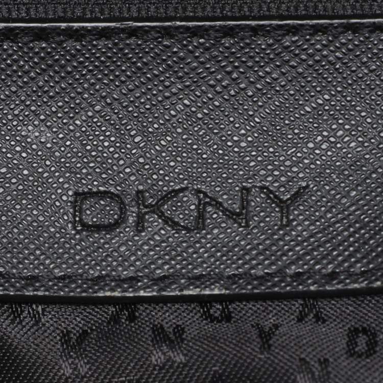 Pre Owned DKNY Grey Lizard Embossed Leather Satchel