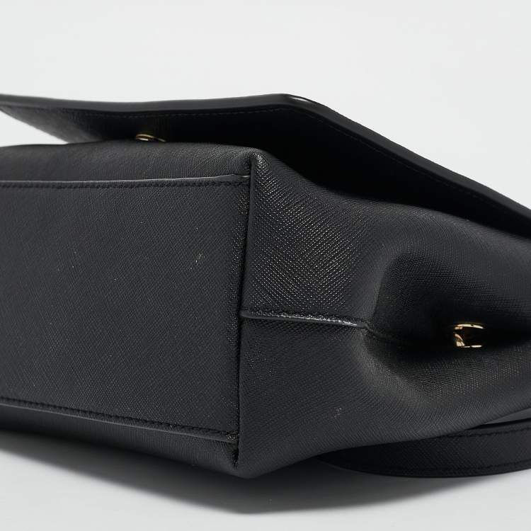 Pre Owned Dkny Black Leather Flap Crossbody Bag