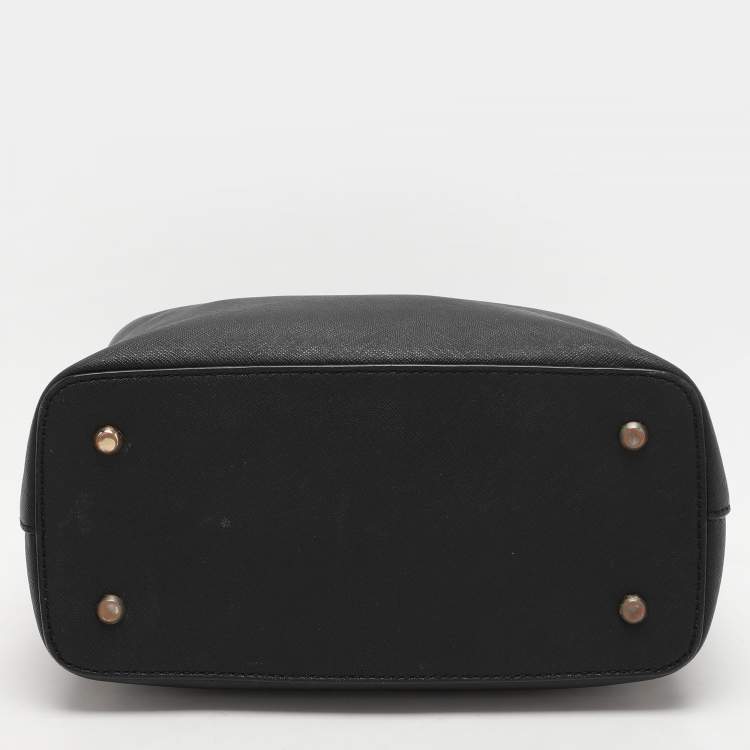 Pre Owned DKNY Black Saffiano Leather Bryant Park Bucket Bag