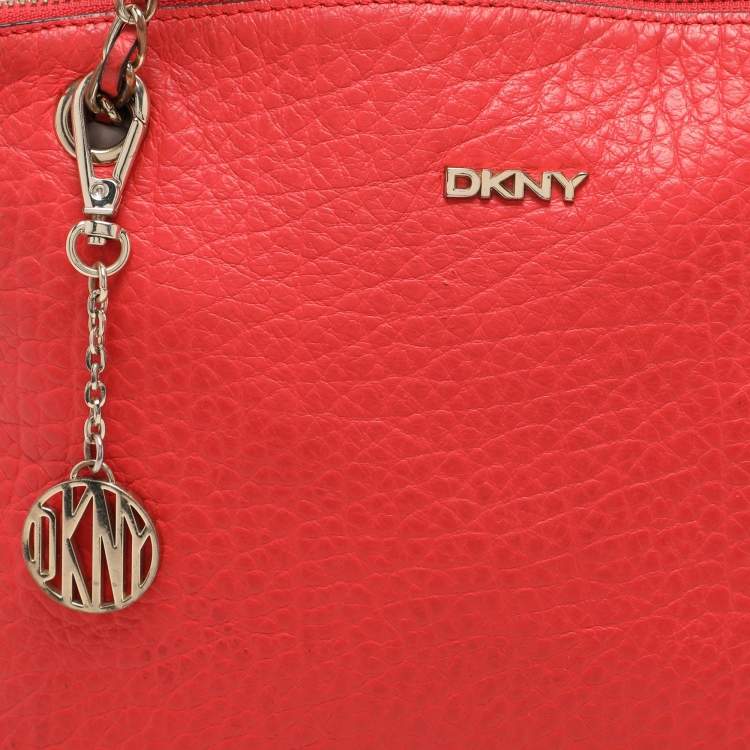 Pre Owned Dkny Red Leather Shoulder Bag