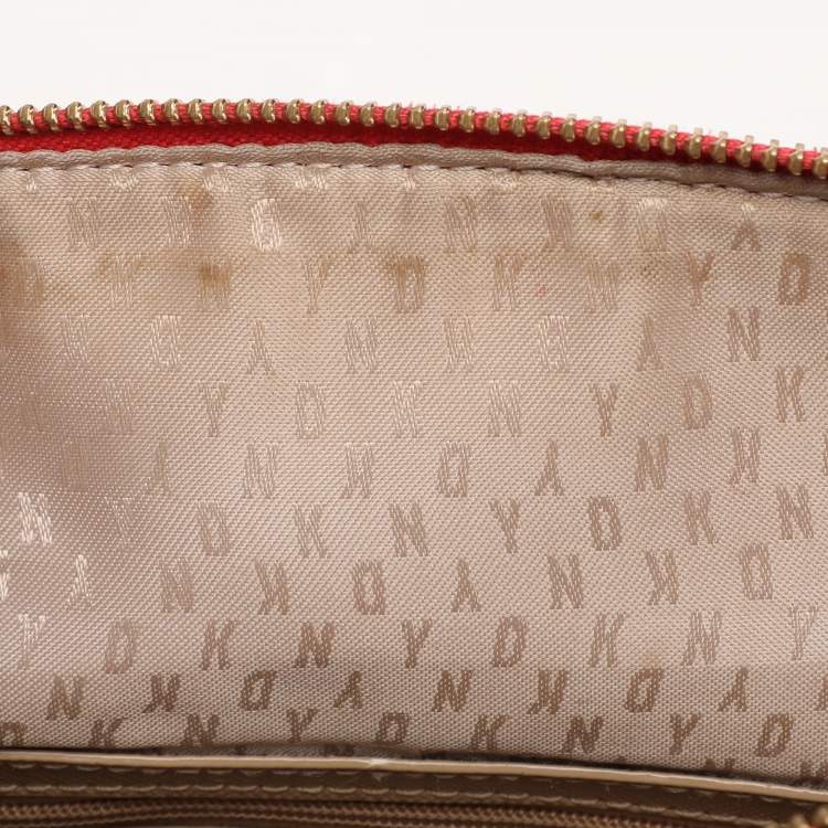 Pre Owned Dkny Red Leather Shoulder Bag